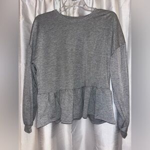 Grey long sleeve shirt